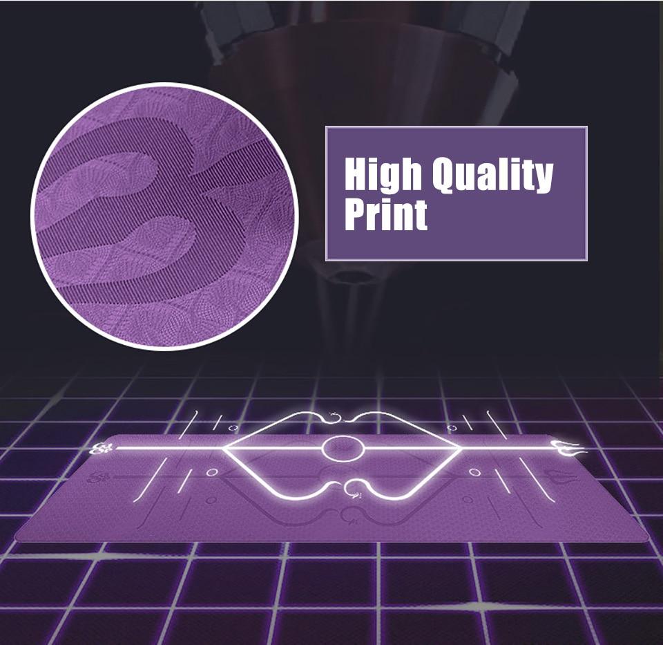Purple textured material with a close-up and text 'High Quality Print' on a dark grid background.