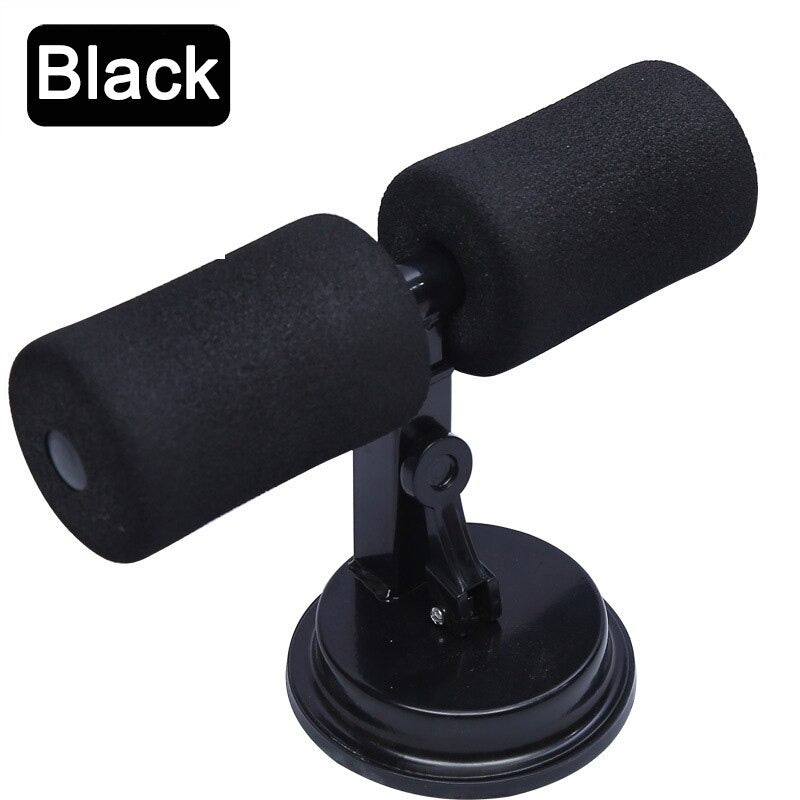 Black suction cup with two foam handles on a white background