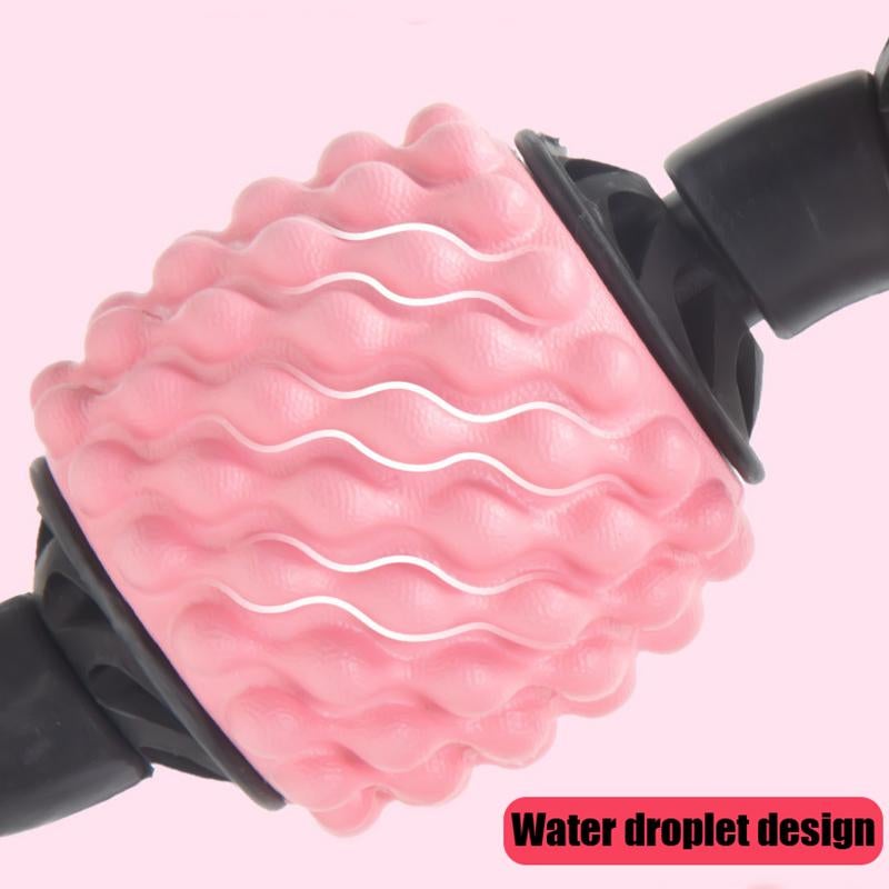 Pink water droplet design product with black base on a pink background