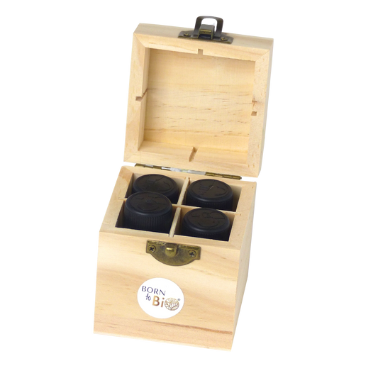 Boîte en bois pour 4 flacons d'huiles-1
