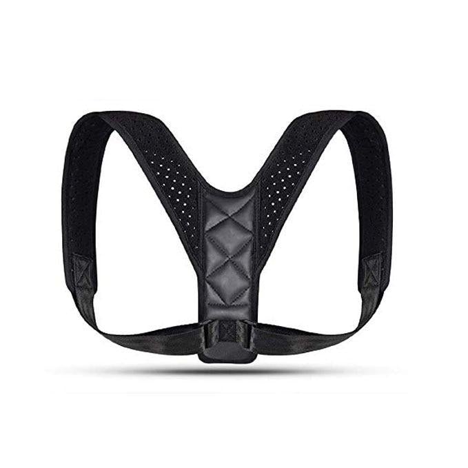 Black posture corrector on a white background