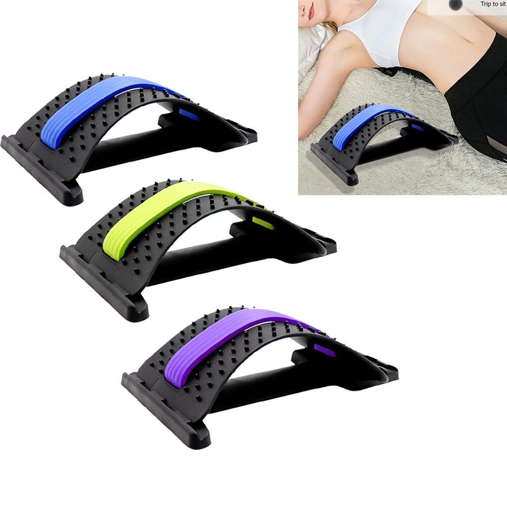 Three black arch support devices with blue, green, and purple accents on a white background.