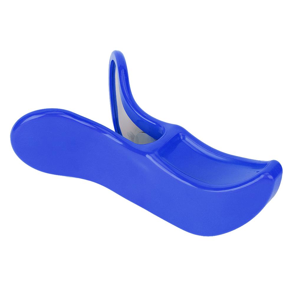 Blue plastic tool on a white background