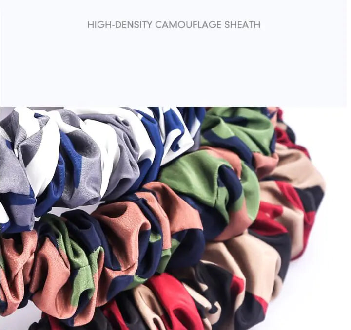 Colorful high-density camouflage sheath on a white background