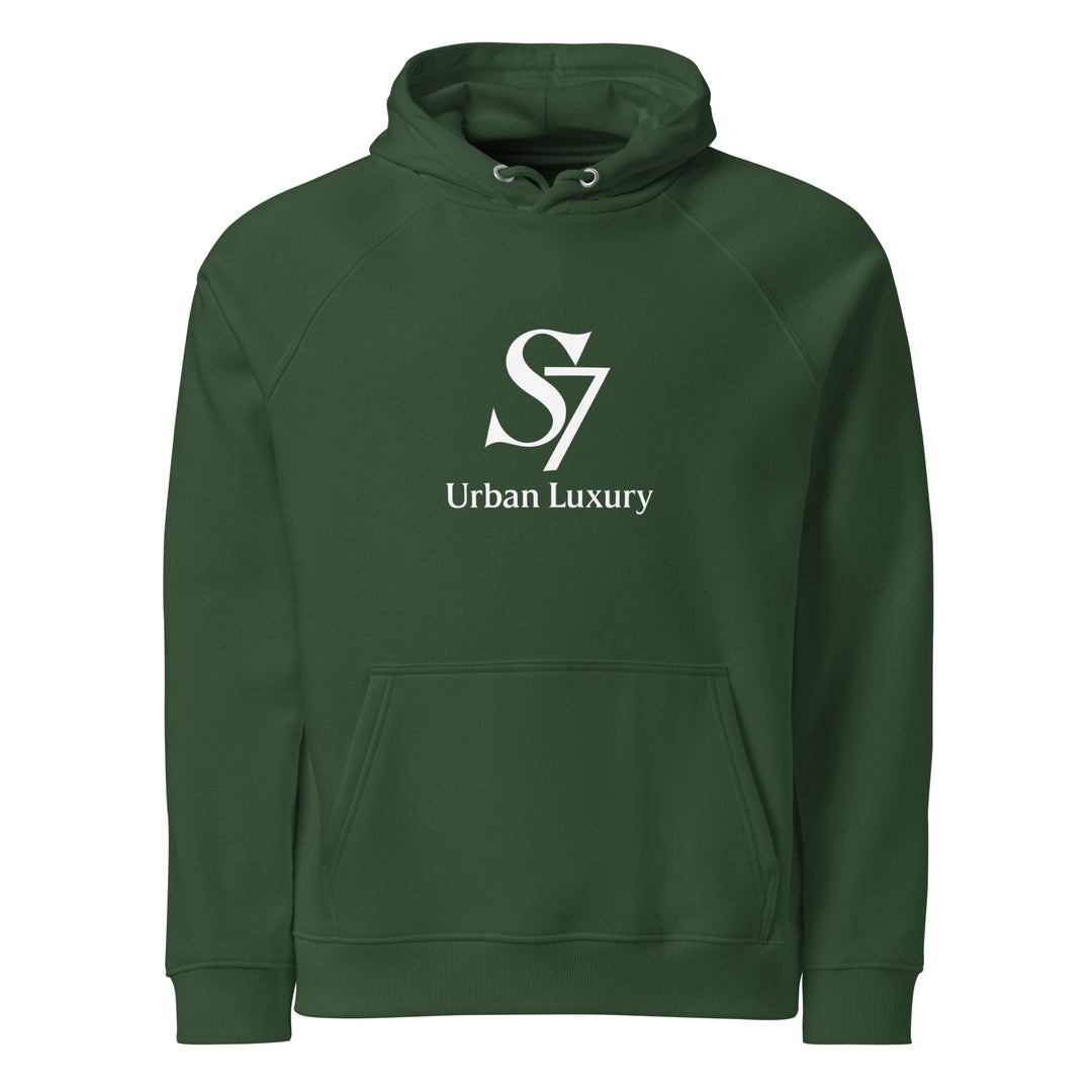 SmartShop7 S7 Urban Luxury hoodie – Bottle Green color mockup
