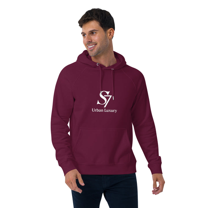 SmartShop7 S7 Urban Luxury hoodie – Burgundy color mockup