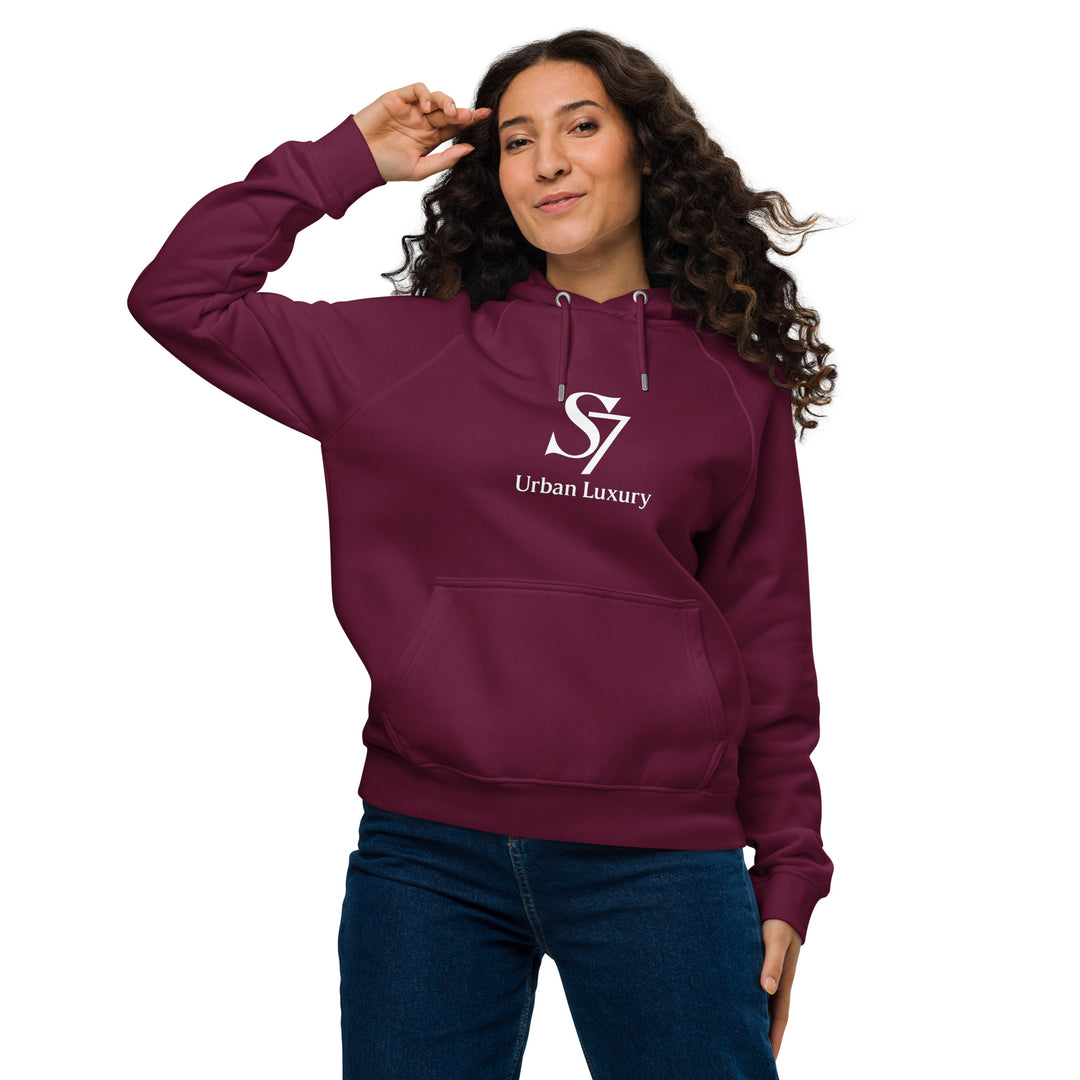 SmartShop7 S7 Urban Luxury hoodie – Burgundy color mockup