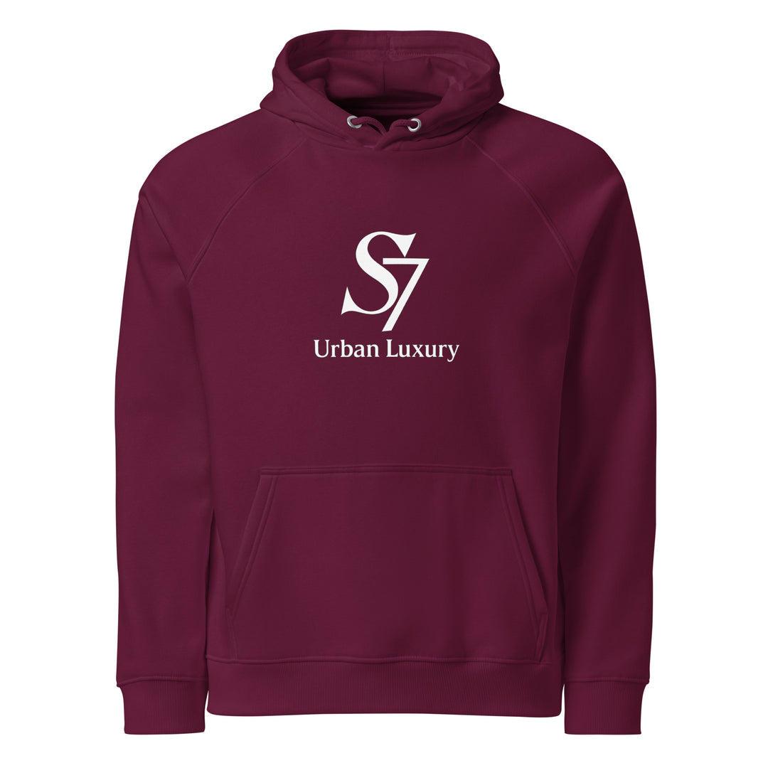 SmartShop7 S7 Urban Luxury hoodie – Burgundy color mockup