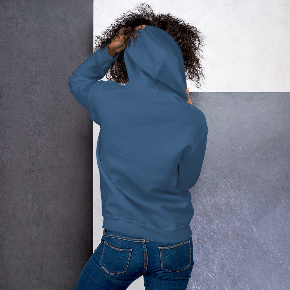 Unisex blue S7 Urban Luxury hoodie – front view