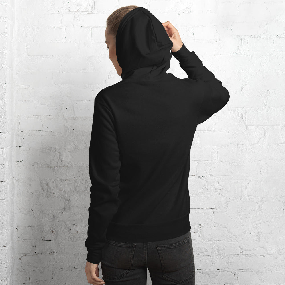 Black unisex hoodie with S7 Urban Luxury logo on the front
