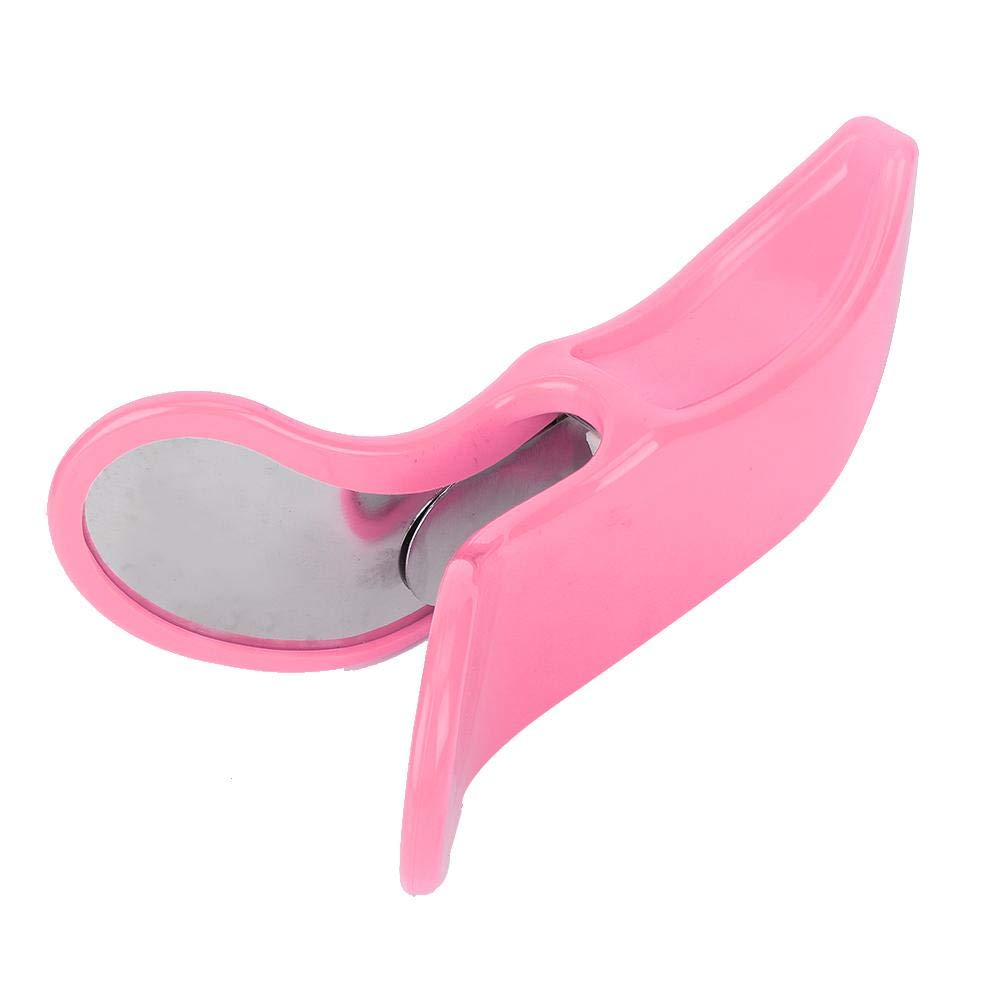 Pink shoe-shaped mirror on a white background