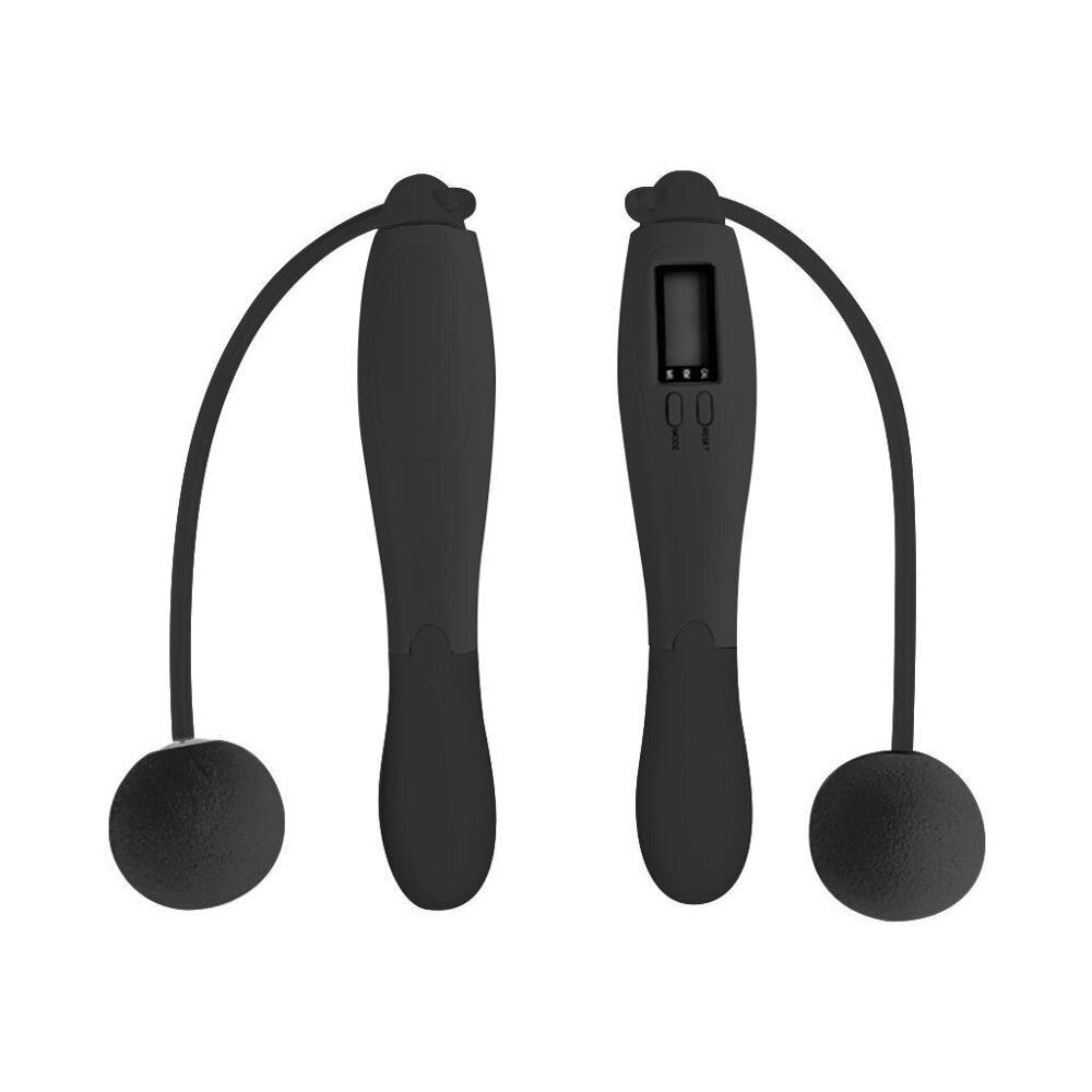 Black electronic device with two round attachments on a white background
