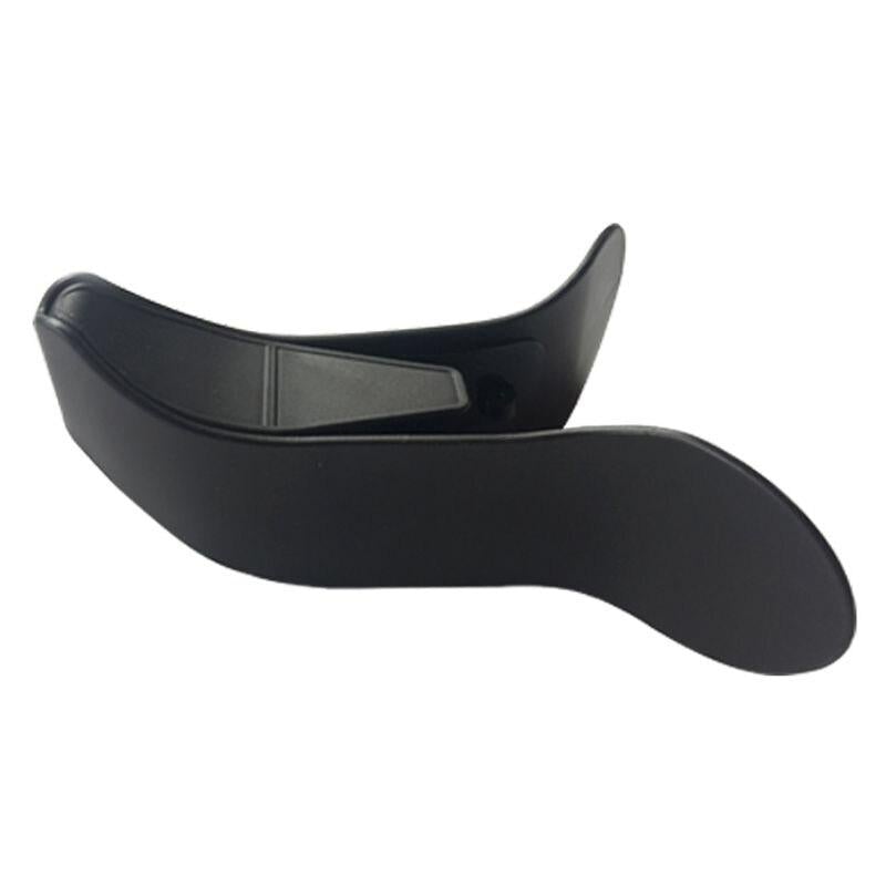 Black dental impression tray on a white background